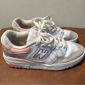 Girls New Balance 550 White Pink Haze